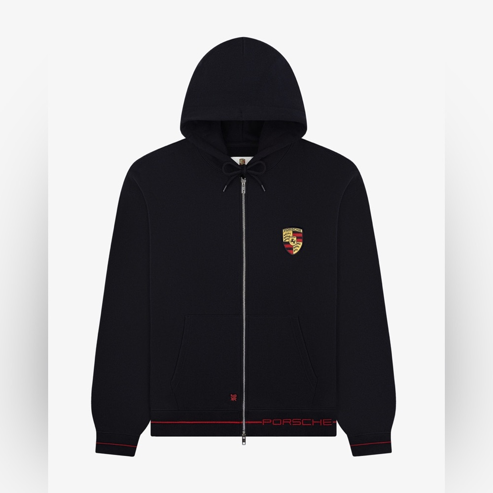 Aime Leon Dore ALD / Porsche Full-Zip Hoodie Jet Black Sweatshirt Men’s Size XXL